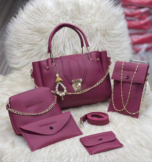 New fashion Handbag For Girls  5 set with long strap